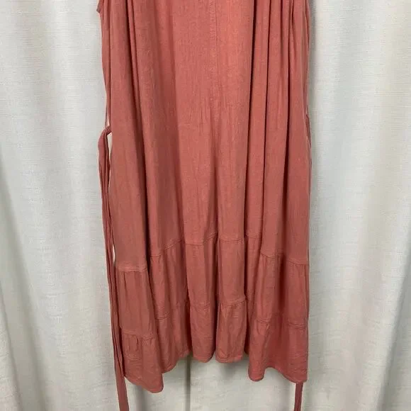 Torrid Beige Desert Sand Woven Tiered Mini Dress Sz.4 - Picture 8 of 16